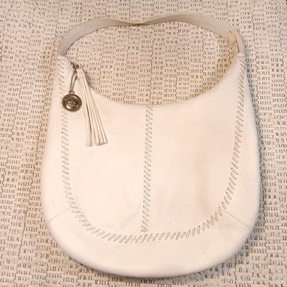 The Sak Handbags - The Sak Pink Label white leather hobo slouchy hobo shoulder bag purse